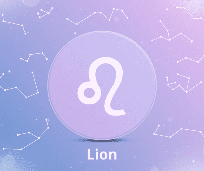 Bougie astrologie Lion avec porte-clé