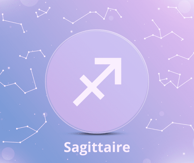 Bougie astrologie Sagittaire avec porte-clé